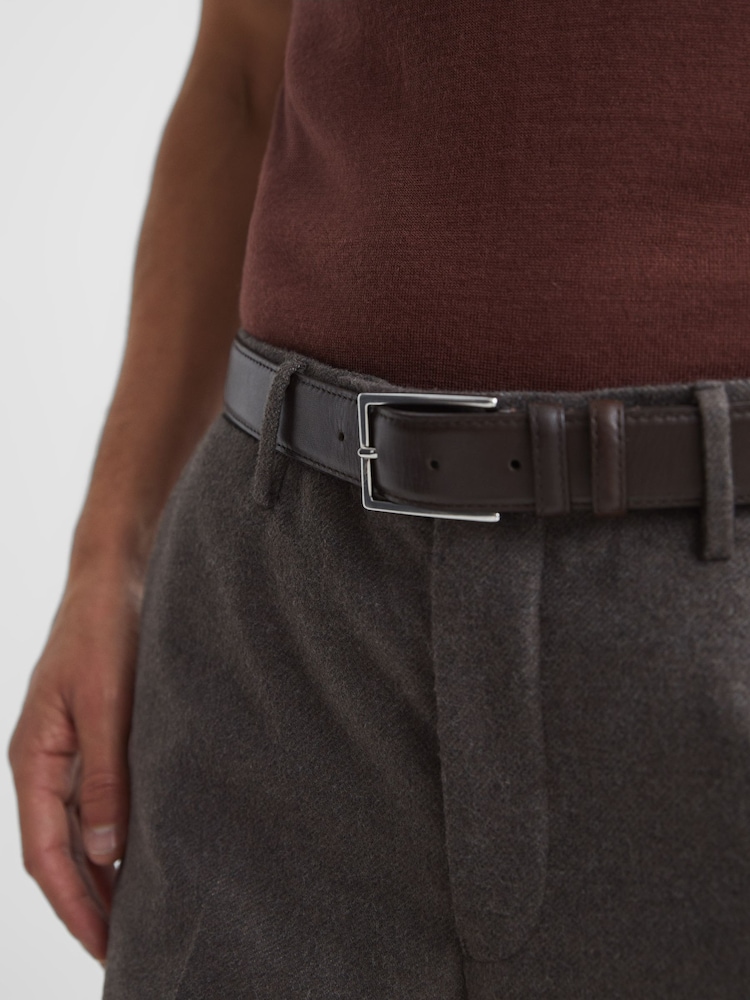 Reiss Chocolate Martin Formal Suit Belt - Image 2 of 5