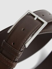 Reiss Chocolate Martin Formal Suit Belt - Image 4 of 5
