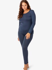 Noa Noa Blue Noos Lace Jersey T-Shirt - Image 1 of 1