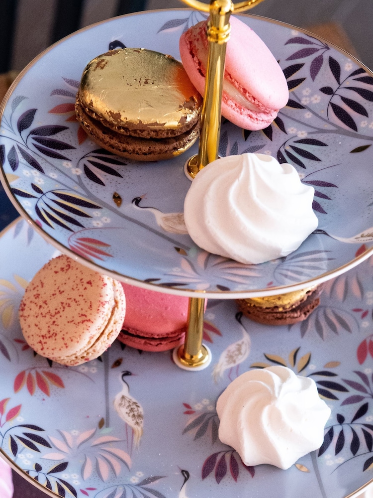 Sara Miller Blue Portmeirion 3 Tiered Cake Stand - Image 2 of 6
