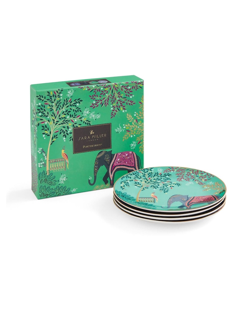 Sara Miller Set of 4 Blue Cake Plates - Image 6 of 6