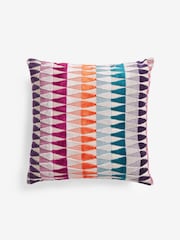 Multi Bright Cut Velvet 43 x 43cm Cushion - Image 3 of 5