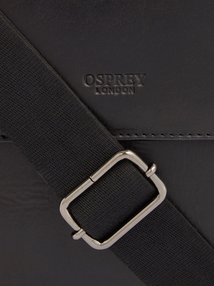 OSPREY LONDON Carter Saddle Leather Large Messenger Bag - Image 5 of 5