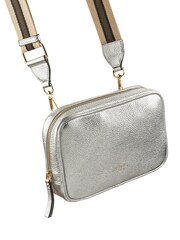 Argento - OSPREY LONDON - Roma - Borsa a tracolla in pelle italiana - Immagine 5 di 7