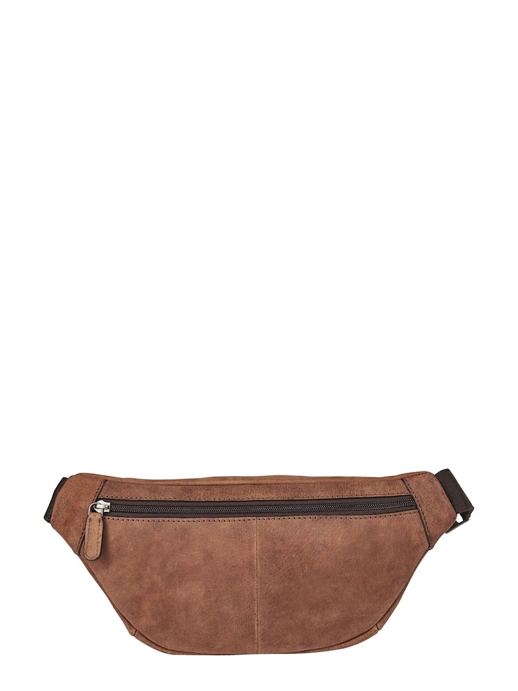 OSPREY LONDON Russell Snuffed Grain Brown Leather Bumbag - Image 1 of 4