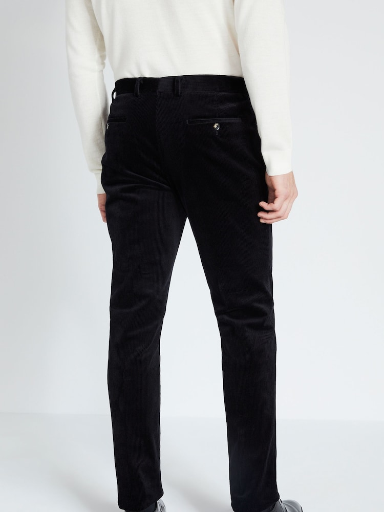 Pantalones de traje ajustados de pana de Moss - Imagen 4 de 4