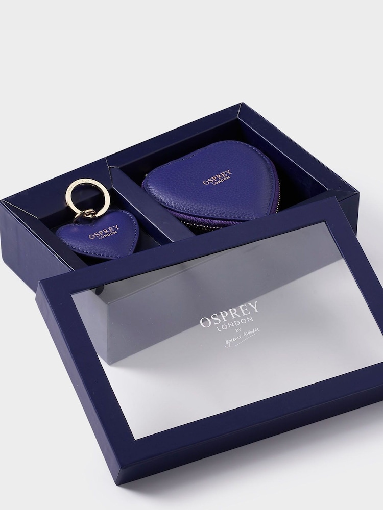 OSPREY LONDON The Tilly Heart Leather Trinket and Keyring Gift Set - Image 1 of 5 OSPREY LONDON The Tilly Heart Leather Trinket and Keyring Gift Set - Image 1 of 5