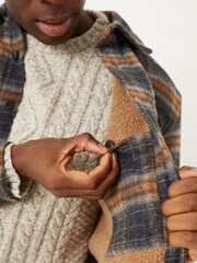 FatFace Grey Fjord Check Overshirt - Image 3 of 4