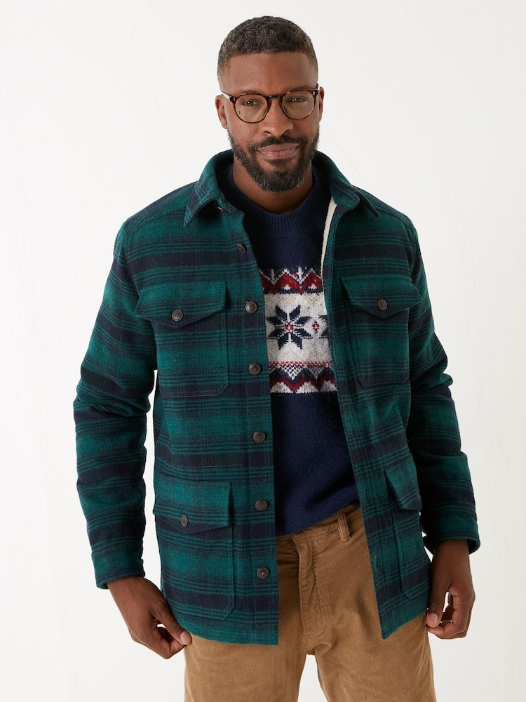 FatFace Green Fjord Ombre Overshirt - Image 1 of 4