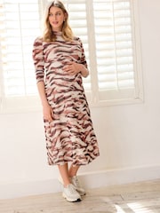 Animal Print - Netzstoff-Kleid, Umstandsmode - Bild 1 von 6