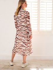 Animal Print - Netzstoff-Kleid, Umstandsmode - Bild 3 von 6