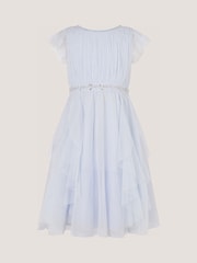 Monsoon Blue Pennie Embellished Ruffle Party Dress - Image 1 of 2