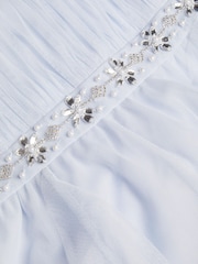 Monsoon Blue Pennie Embellished Ruffle Party Dress - Image 2 of 2