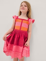 Vestido Monsoon Colour Block Bordado - Imagen 1 de 4