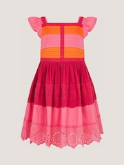 Vestido Monsoon Colour Block Bordado - Imagen 2 de 4