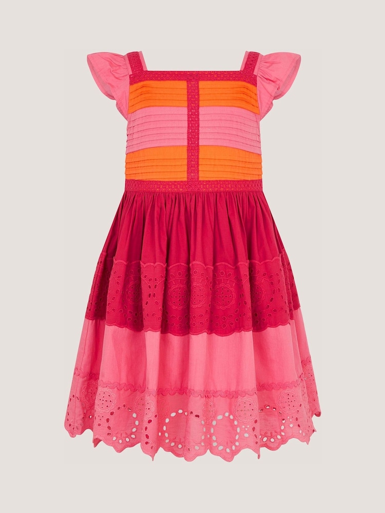 Vestido Monsoon Colour Block Bordado - Imagen 2 de 4