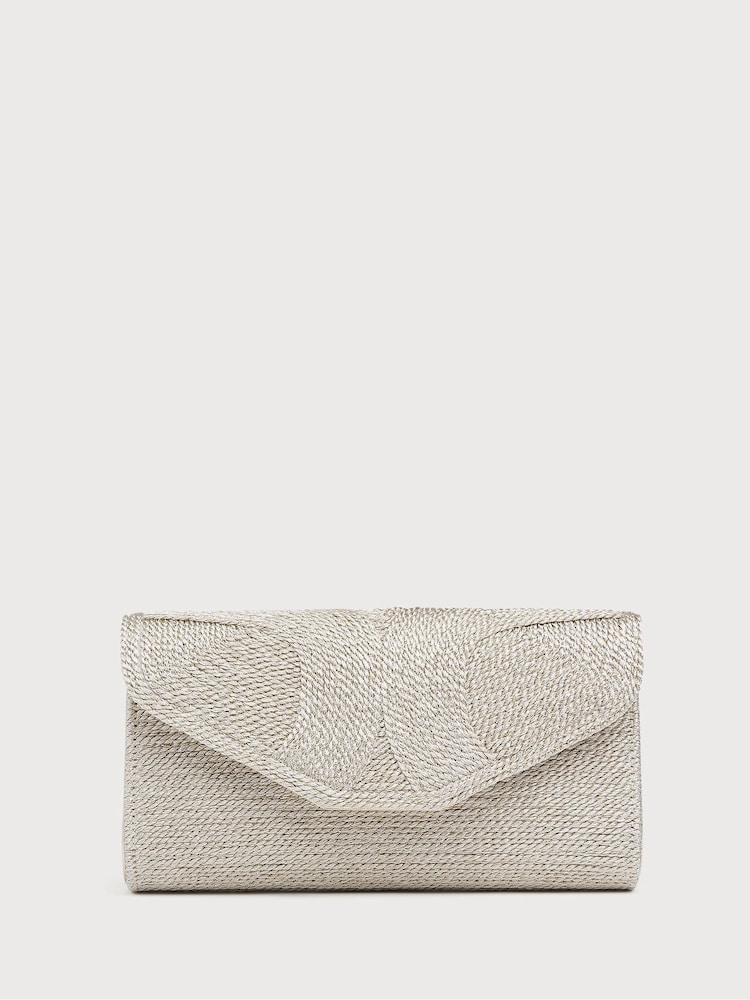 LK Bennett Gold Lucia Soft Rope Metallic Clutch Bag - Image 2 of 4