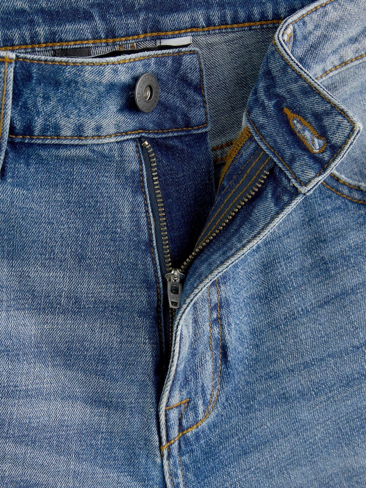 Mid Blue Slim Ripped Denim Jeans - Image 7 of 7
