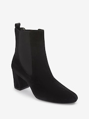 Black Suede Forever Comfort with Motion Flex Heeled Chelsea Boots - Image 2 of 3