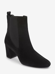 Black Suede Forever Comfort with Motion Flex Heeled Chelsea Boots - Image 3 of 3