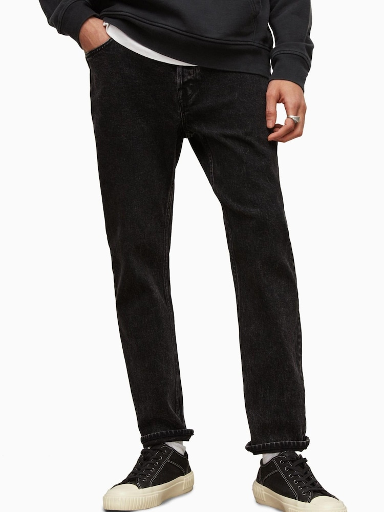 AllSaints Black Slim Fit Dean Jeans - Image 1 of 5 AllSaints Black Slim Fit Dean Jeans - Image 1 of 5