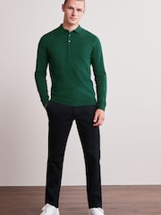 Tennis Green Knitted Polo Shirt - Image 3 of 6