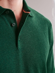 Tennis Green Knitted Polo Shirt - Image 4 of 6