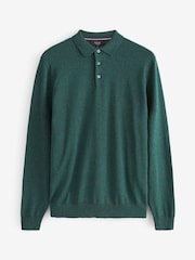 Tennis Green Knitted Polo Shirt - Image 5 of 6