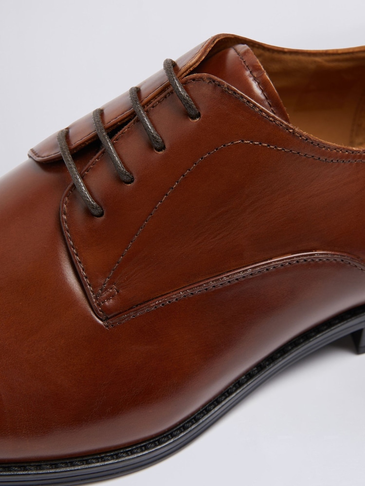 Jasnobrązowy - MOSS Alberta Performance Leather Derby Shoes - Image 4 of 4