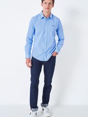 Crew Clothing Company Blue Stripe Cotton Shirt - Image 2 of 4