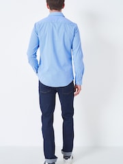 Crew Clothing Company Blue Stripe Cotton Shirt - Image 3 of 4