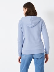 Crew Clothing Blue Heritage Zip Through Hoodie - Image 2 of 5