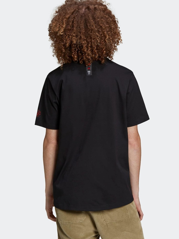 adidas Mens Black Manchester United CNY Jersey - Image 2 of 6