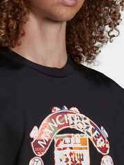 adidas Mens Black Manchester United CNY Jersey - Image 3 of 6