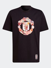 adidas Mens Black Manchester United CNY Jersey - Image 5 of 6