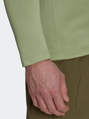 adidas Womens Green Terrex Everyhike Half-Zip Fleece Jacket - Image 5 of 7