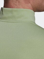 adidas Womens Green Terrex Everyhike Half-Zip Fleece Jacket - Image 6 of 7