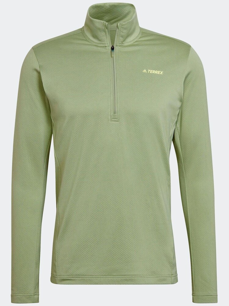 adidas Womens Green Terrex Everyhike Half-Zip Fleece Jacket - Image 7 of 7
