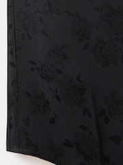 Mango Black High Neck Button Detail Short Sleeve Blouse - Image 6 of 6