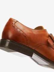 Tan Brown Single Strap Monk Shoes - Image 5 of 6