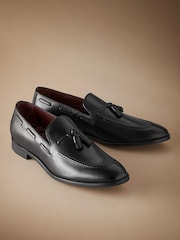 Black Signature Leather Tassel Loafers - Image 1 of 5