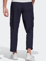 adidas Blue Essentials Small Logo Woven Cargo 7/8 Pants - Image 2 of 6