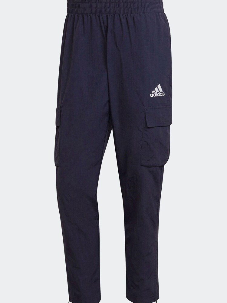 adidas Blue Essentials Small Logo Woven Cargo 7/8 Pants - Image 6 of 6