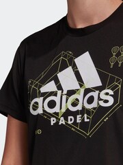 adidas Black Padel Graphic T-Shirt - Image 5 of 6