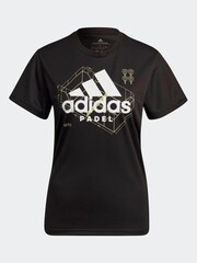 adidas Black Padel Graphic T-Shirt - Image 6 of 6