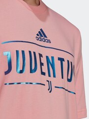adidas Pink Juventus 100% Cotton Graphic T-Shirt - Image 5 of 6