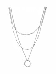 Orelia London Open Circle Chain 3 Row Necklace - Image 1 of 1