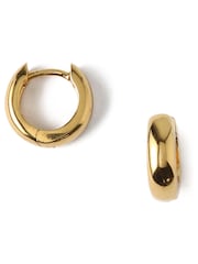 Orelia London Mini Domed Huggie Hoop Earrings - Image 1 of 2