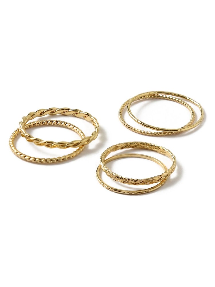 Orelia London Mixed Multi Ring Pack - Image 1 of 2