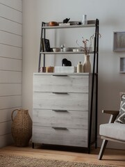 Grey Bronx Ladder Oak Effect Chest of Drawers - Image 1 of 10